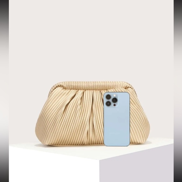 Gold Ruched Bag - Picture 3 of 10